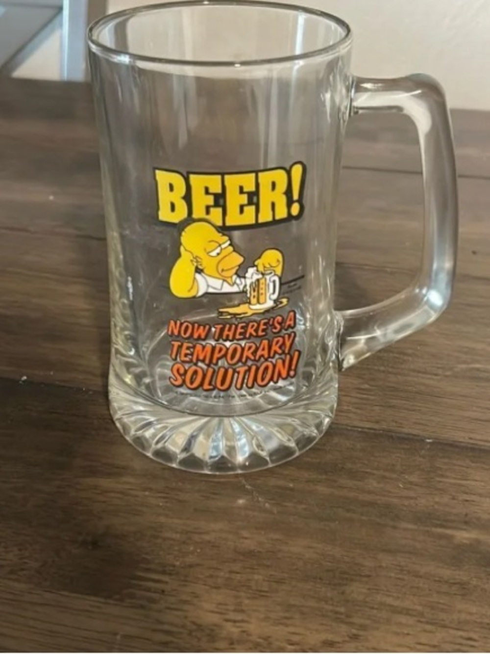 Vintage Homer Simpson Beer Mug | The Simpsons Quote Glass